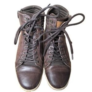 FREEBIRD Leavenworth Men's 9 Distressed Brown Leather Laces‎ Ankle Boots